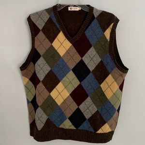 Vintage JCrew argyle vest